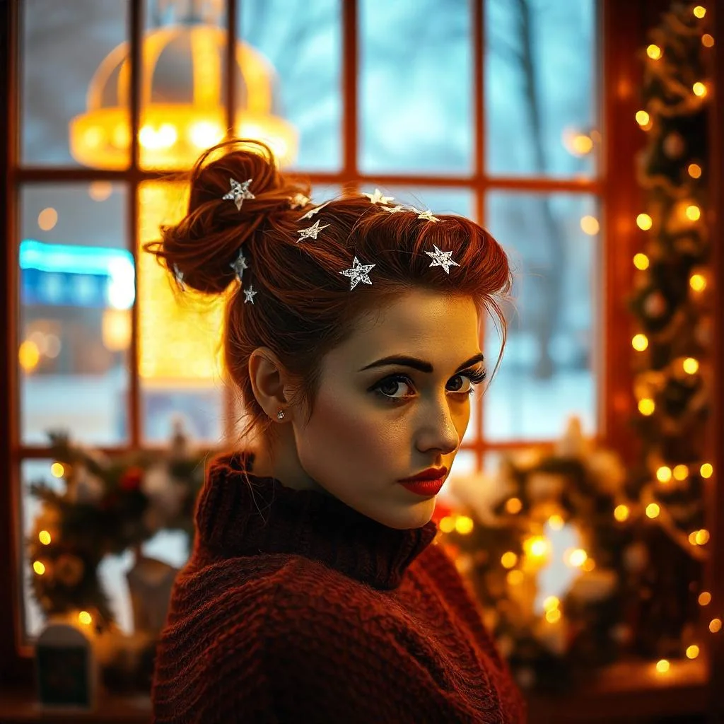 Top Knot with Twinkling Stars