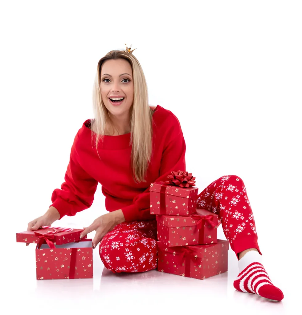 Snowflake Print Pajama Set