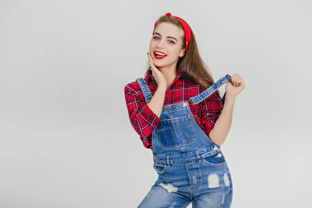 Corduroy Overalls with Striped Tee