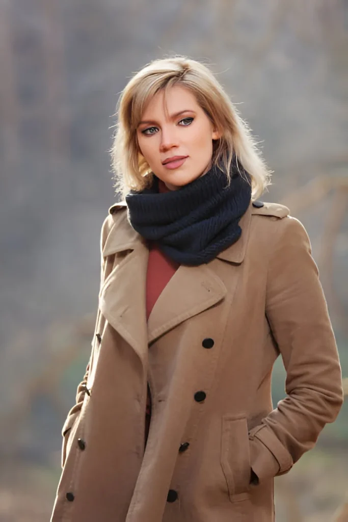 Tartan Scarf and Camel Coat Combo