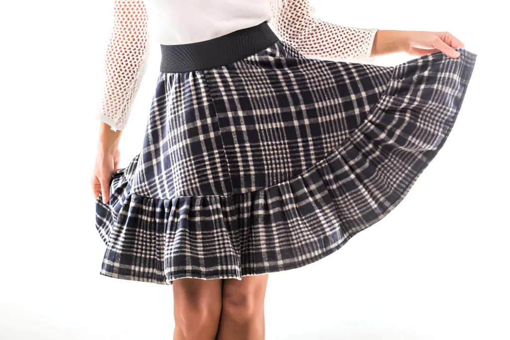 Playful Black Plaid skirt