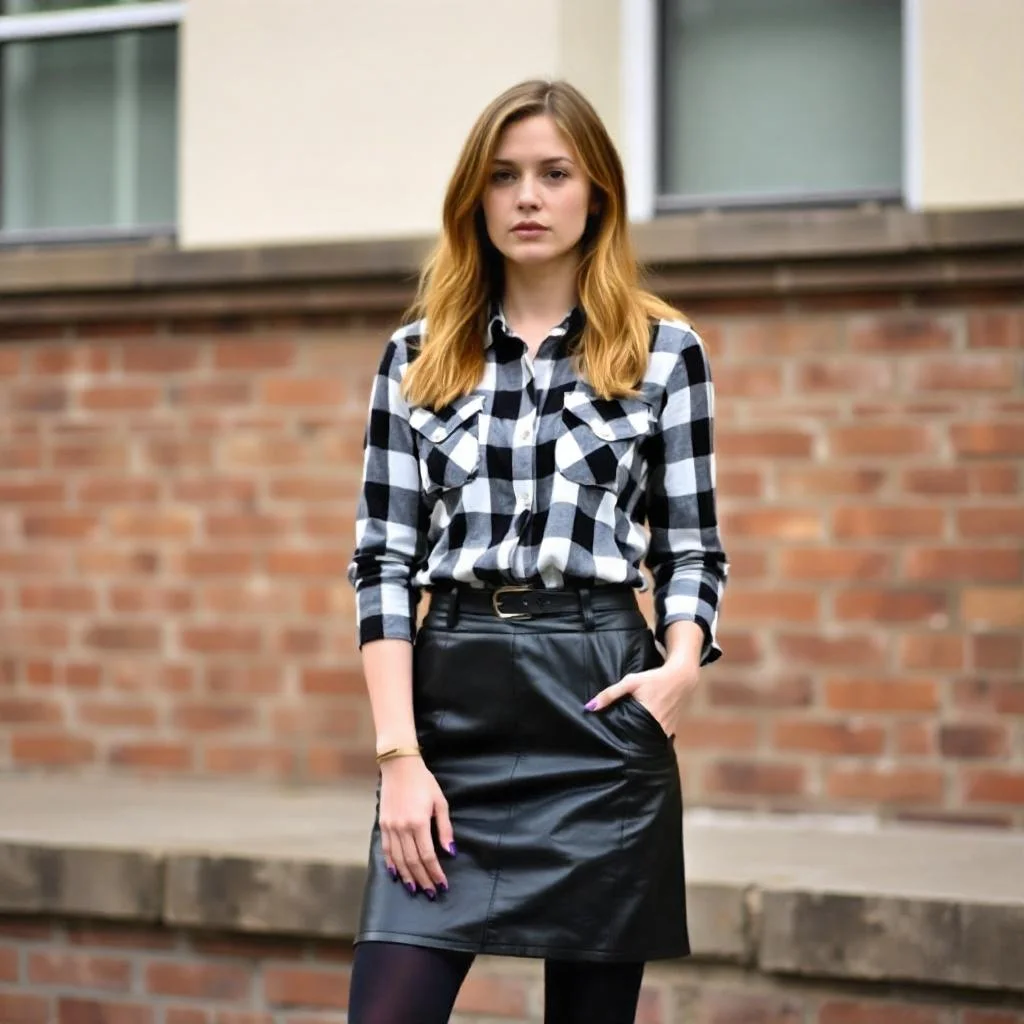 Black Leather Skirt