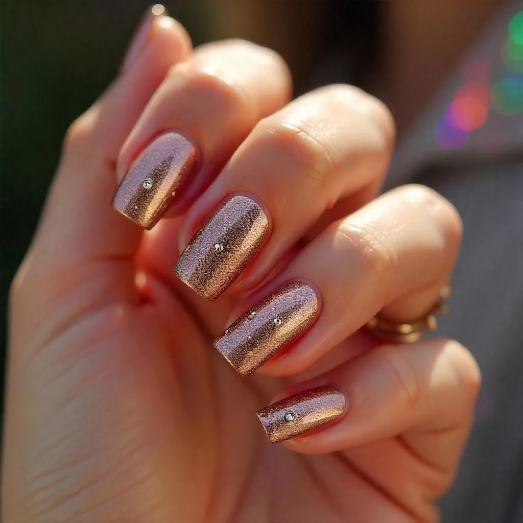 Metallic Bronze Nails